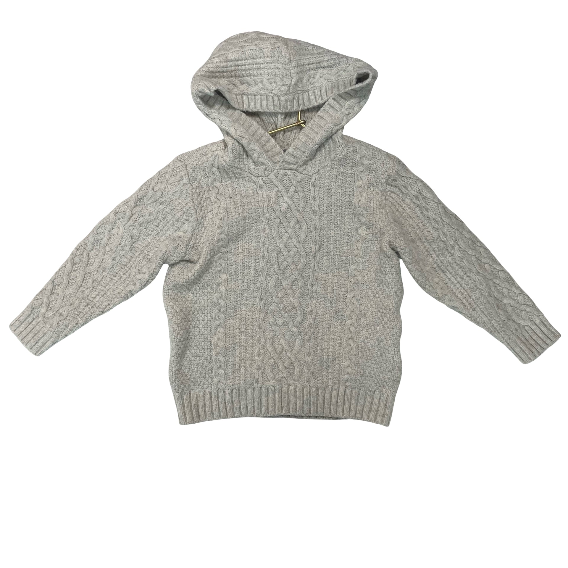 Old Navy Light Gray Cable - Knit Hooded Sweater - Size 2T - Bounce Mkt