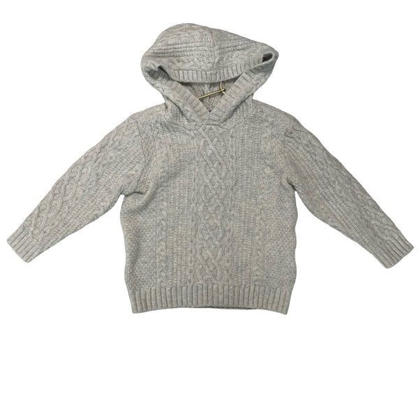 Old Navy Light Gray Cable - Knit Hooded Sweater - Size 2T - Bounce Mkt