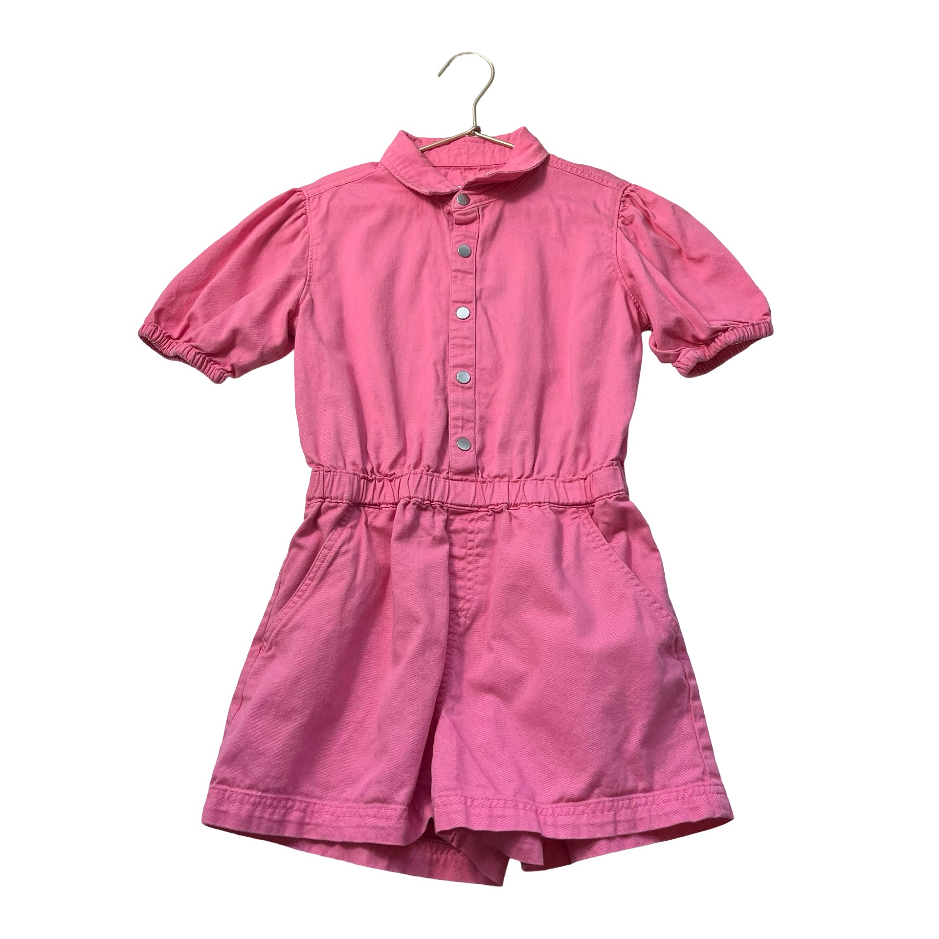 Old Navy Pink Button Down Short Sleeve Romper - Size L 10/12 - Bounce Mkt