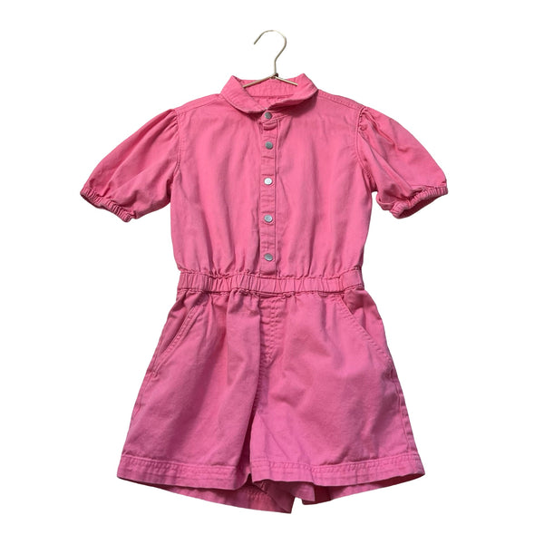 Old Navy Pink Button Down Short Sleeve Romper - Size L 10/12 - Bounce Mkt