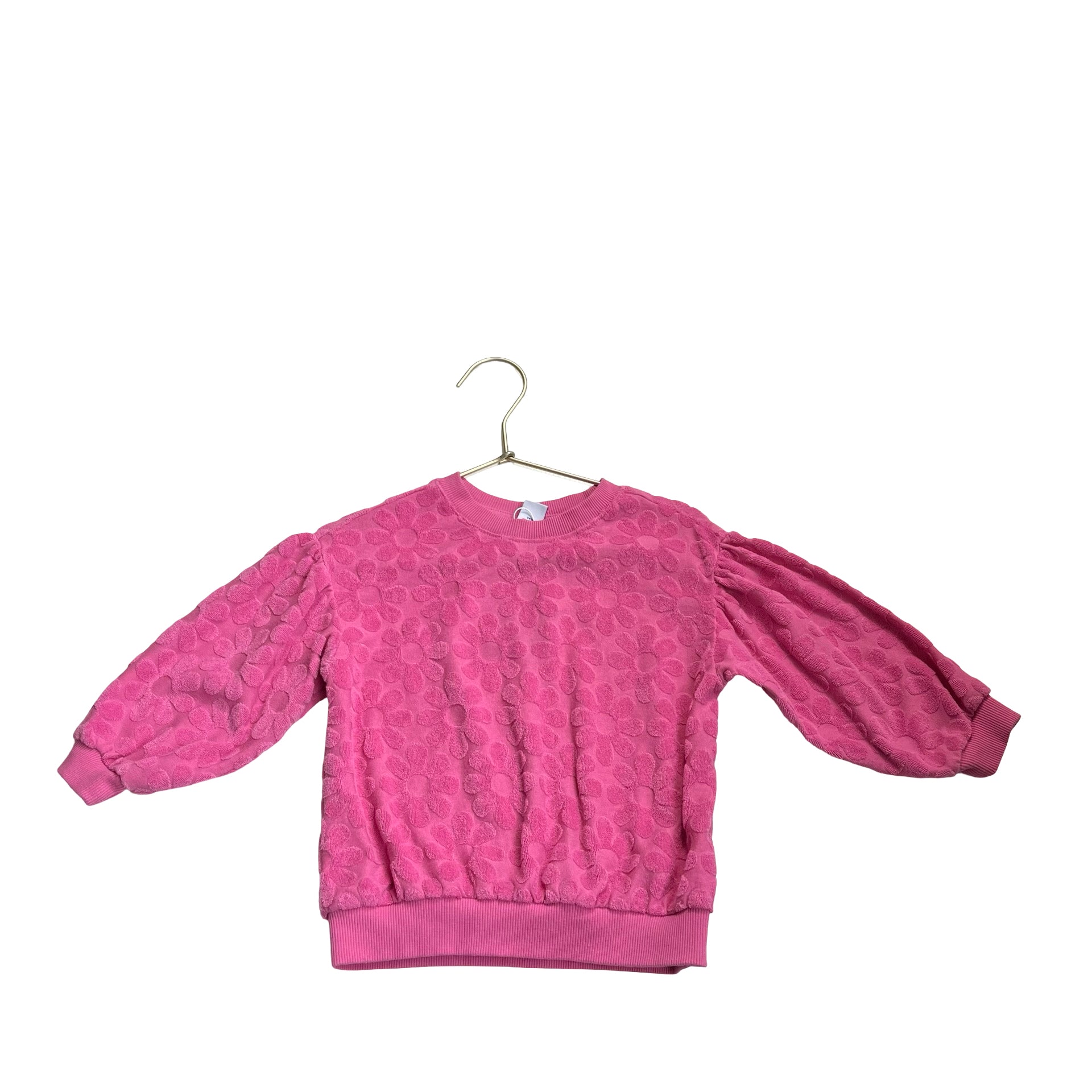 Old Navy Pink Flower Terry Sweatshirt - Size 2 - Bounce Mkt
