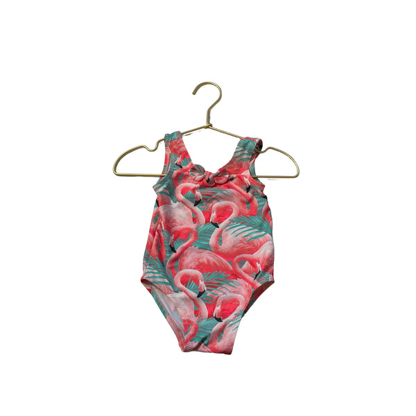 Old Navy Pink & Green Flamingo Swim Suit - Size 6 - 12 Mo - Bounce Mkt