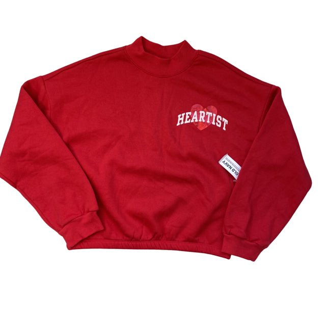 Old Navy Red 'Heartist' Sweatshirt with Tags - Size L 10 - 132 - Bounce Mkt