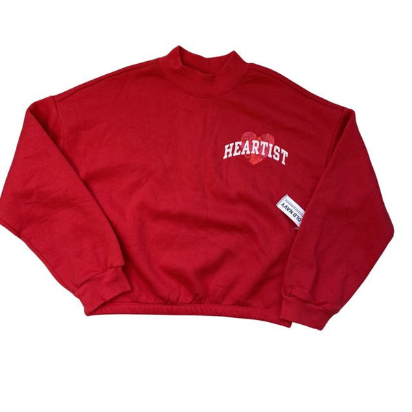 Old Navy Red 'Heartist' Sweatshirt with Tags - Size L 10 - 132 - Bounce Mkt