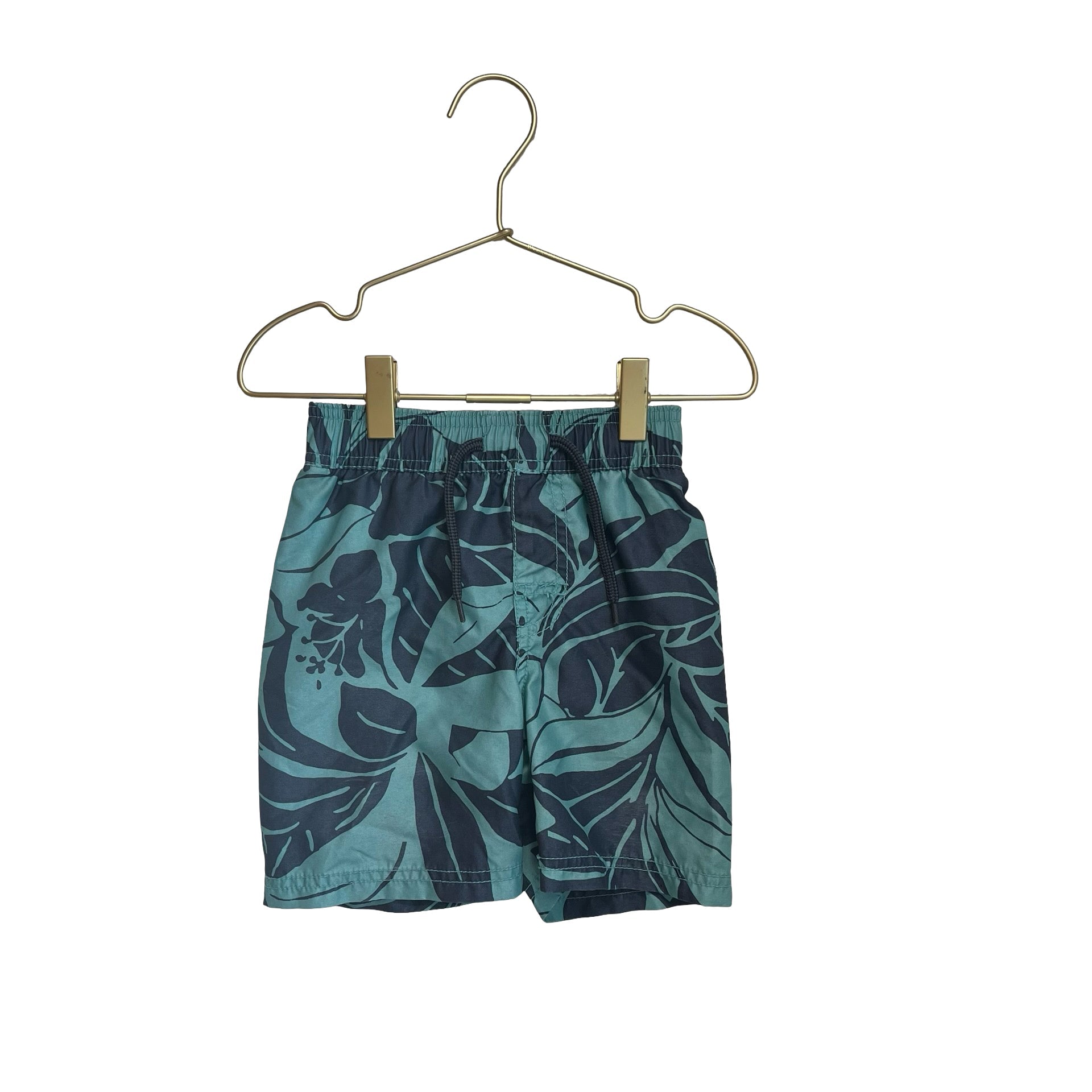 Old Navy Teal & Navy Tropical Leaf Swim Suit - Size 2T - Bounce Mkt