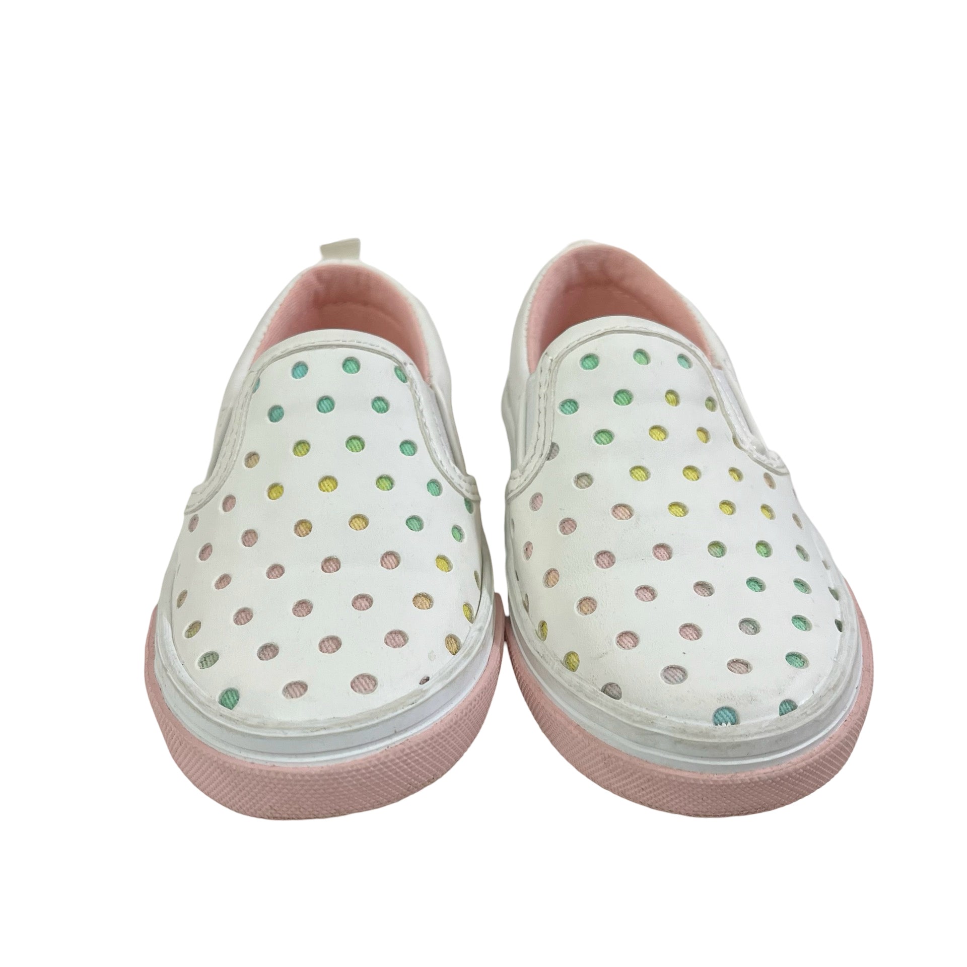 Old Navy White & Pastel Dot Sneakers - Size 6 - Bounce Mkt