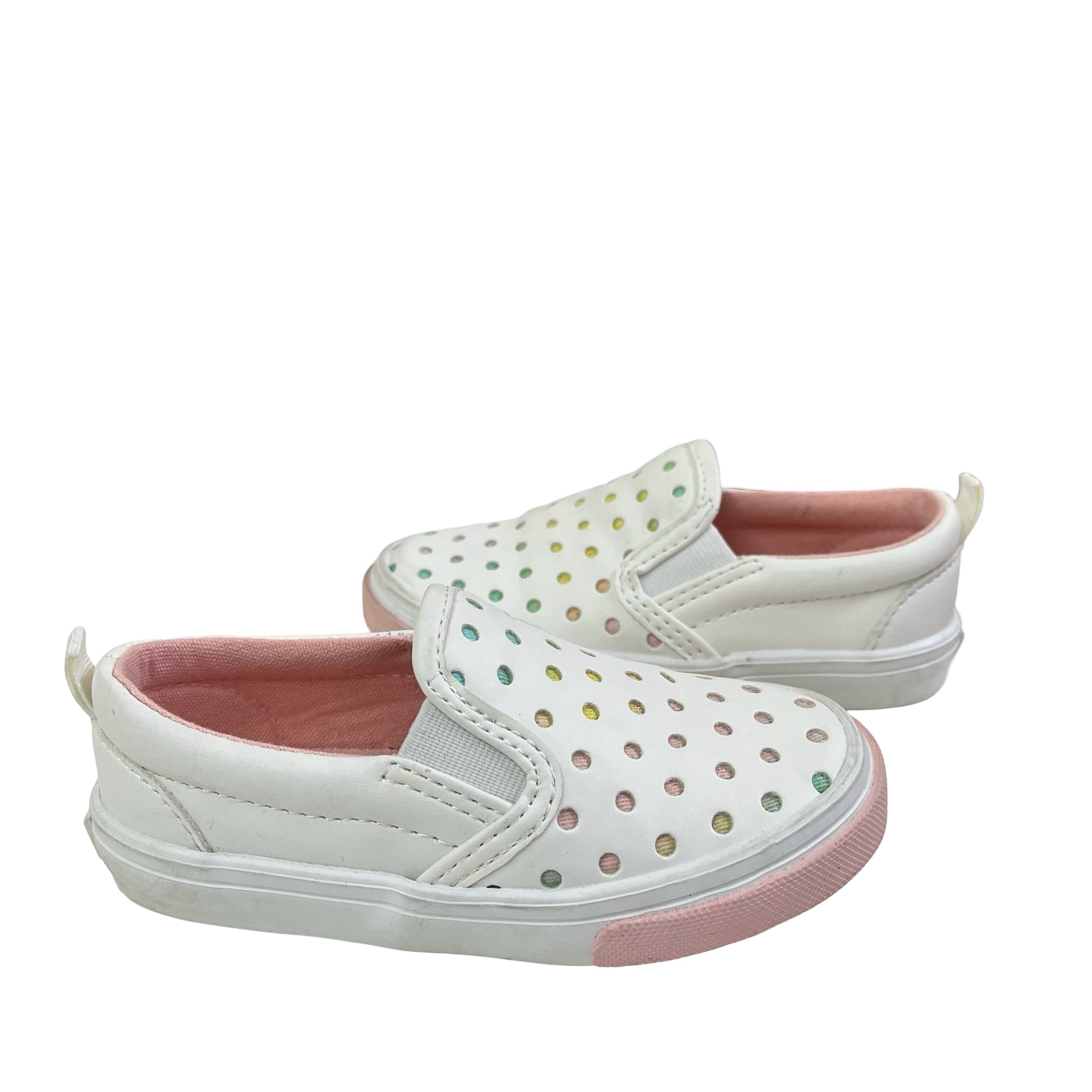 Old Navy White & Pastel Dot Sneakers - Size 6 - Bounce Mkt