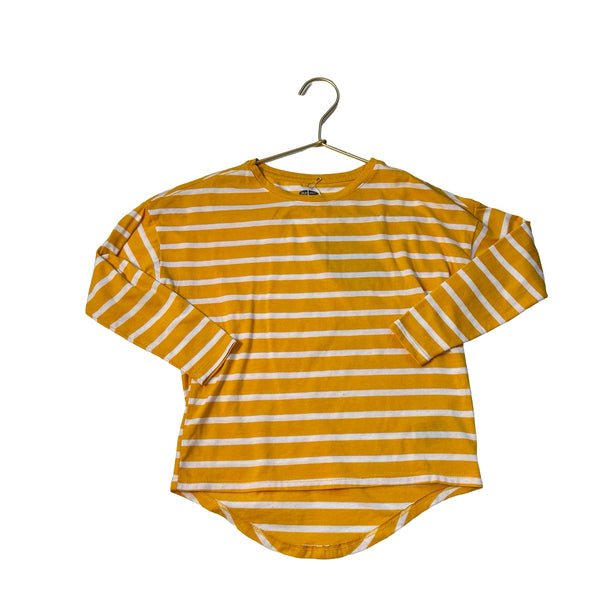 Old Navy Yellow & Ivory Stripe Long Sleeve Shirt - Size XS 5 - Bounce Mkt