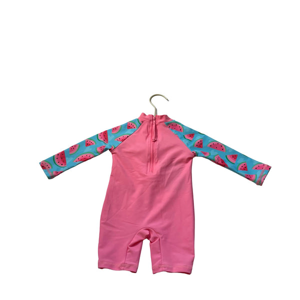 Ollies Place Pink Watermelon Swim Suit Romper with Tags - Size 6 - 12 Mo - Bounce Mkt