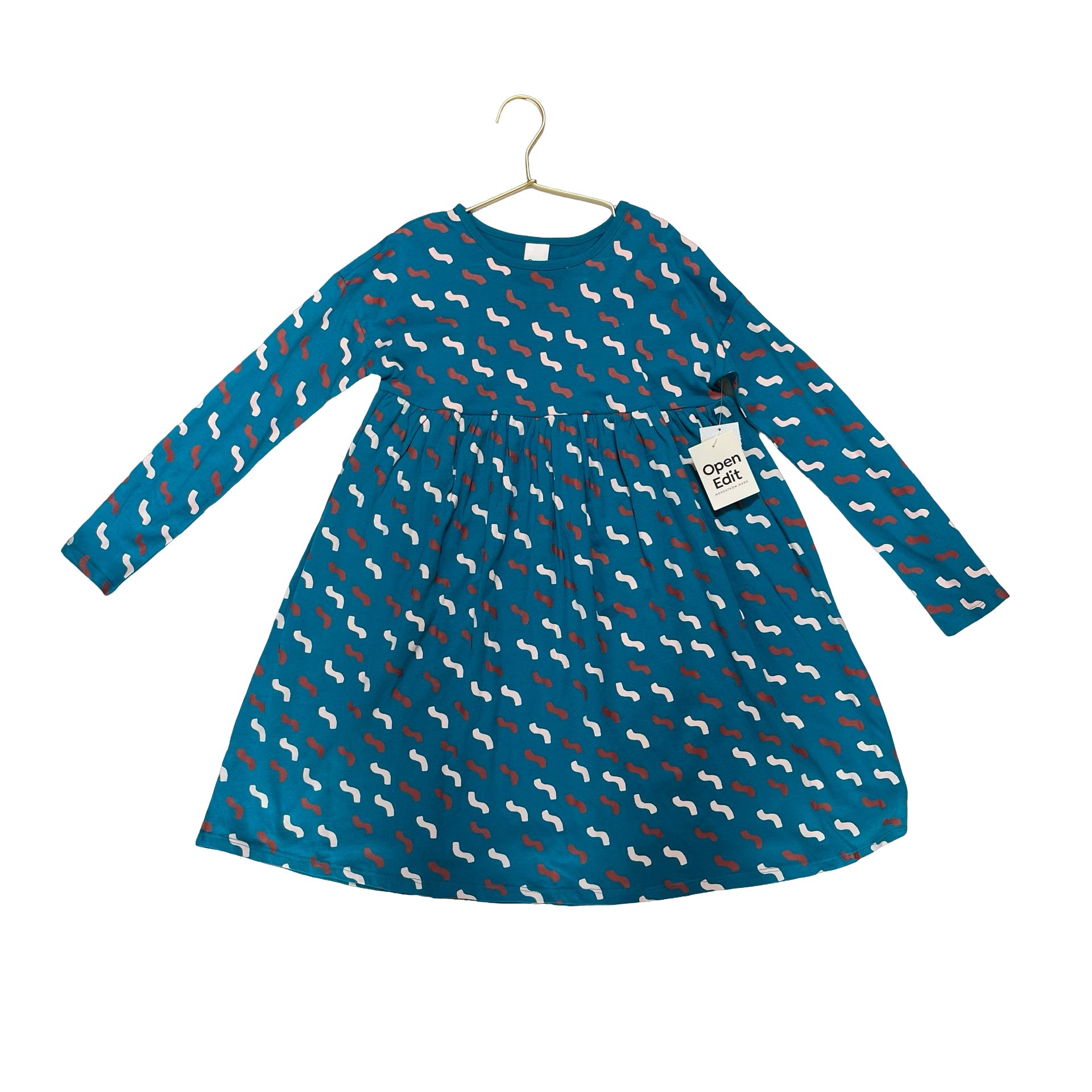 Open Edit Teal Print Dress - Size 8 - Bounce Mkt