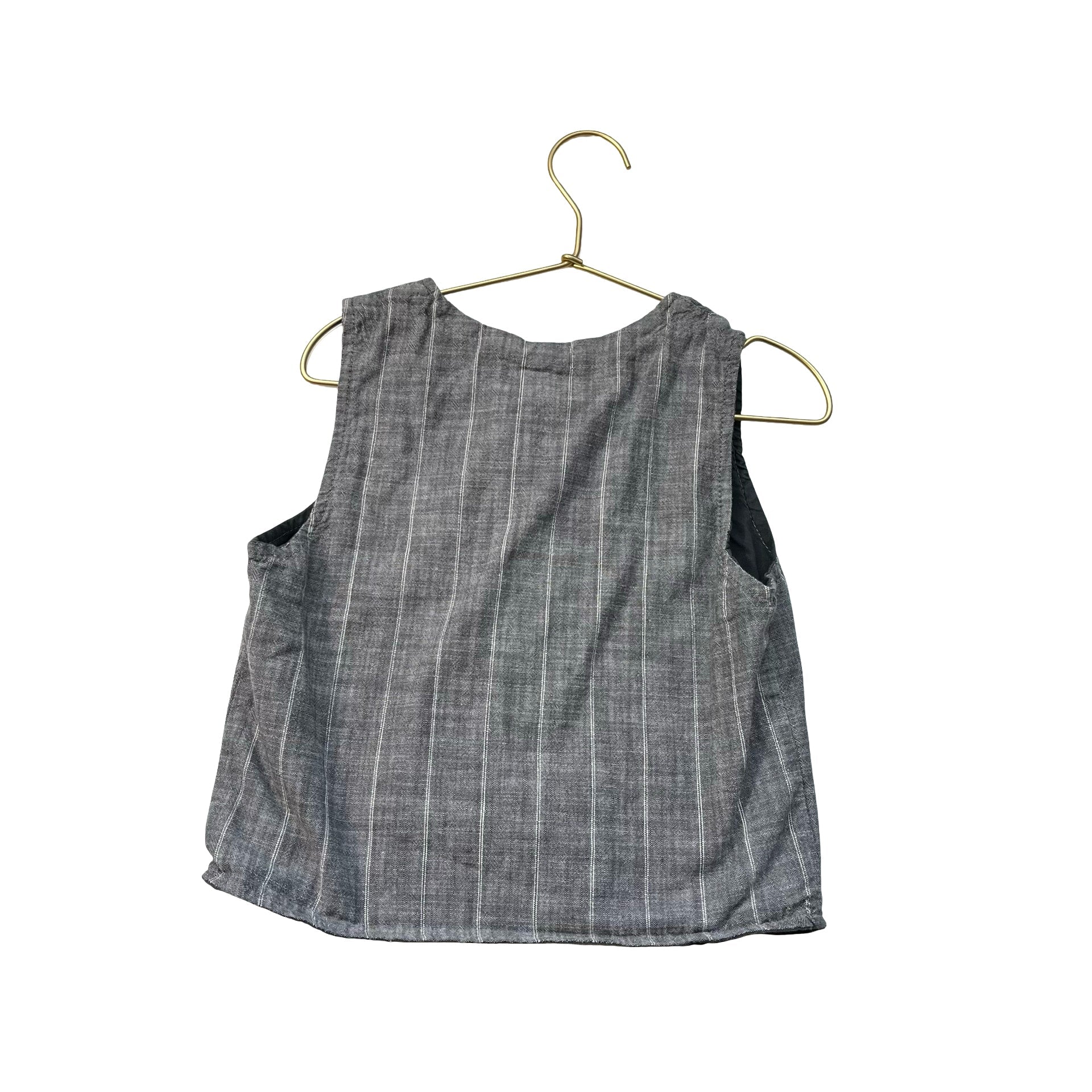 OshKosh Gray & White Striped Vest - Size 5T - Bounce Mkt