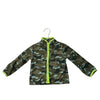 OshKosh Green Camo Fleece Jacket, Neon Trim - Size 2T - Bounce Mkt