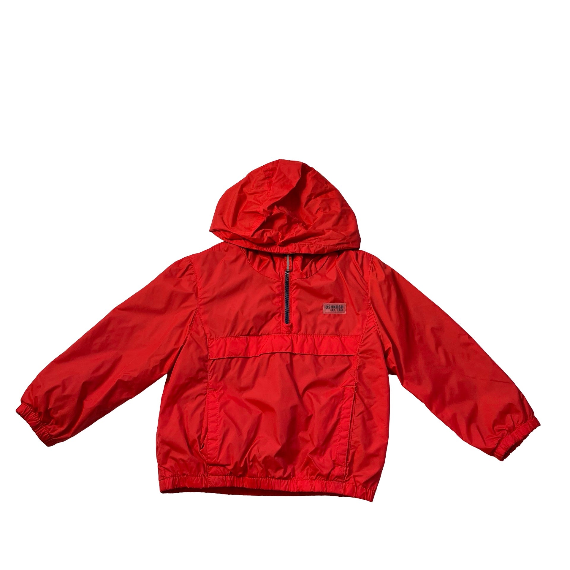 OshKosh Red Quarter - Zip Pullover Windbreaker - Size 2T - Bounce Mkt