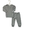 PAIGELAUREN Ribbed Gray Long Sleeve Shirt & Pant Set - Size 12 - 18 Months - Bounce Mkt