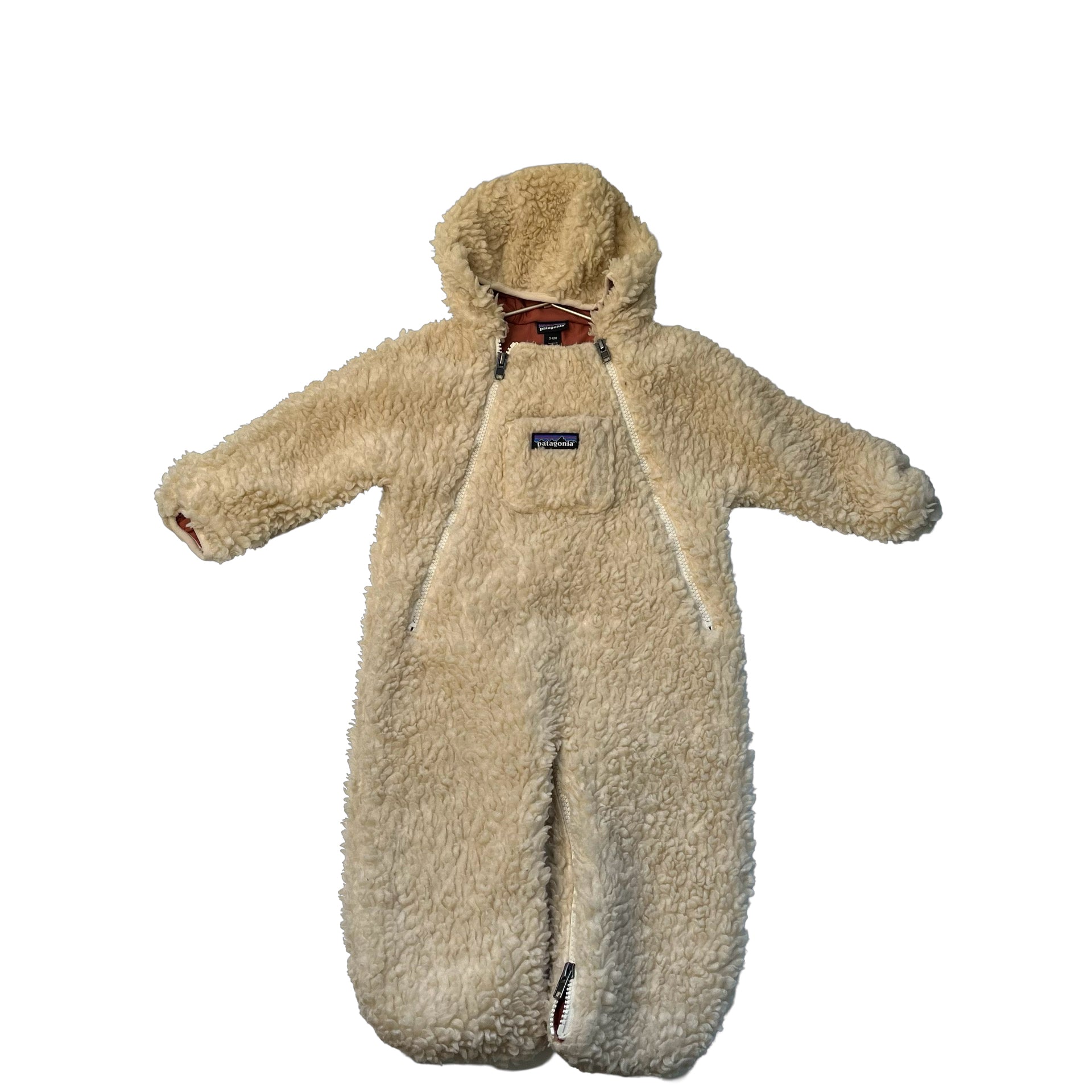 Patagonia Tan Sherpa Hooded Bunting - Size 3 - 6 Mo - Bounce Mkt