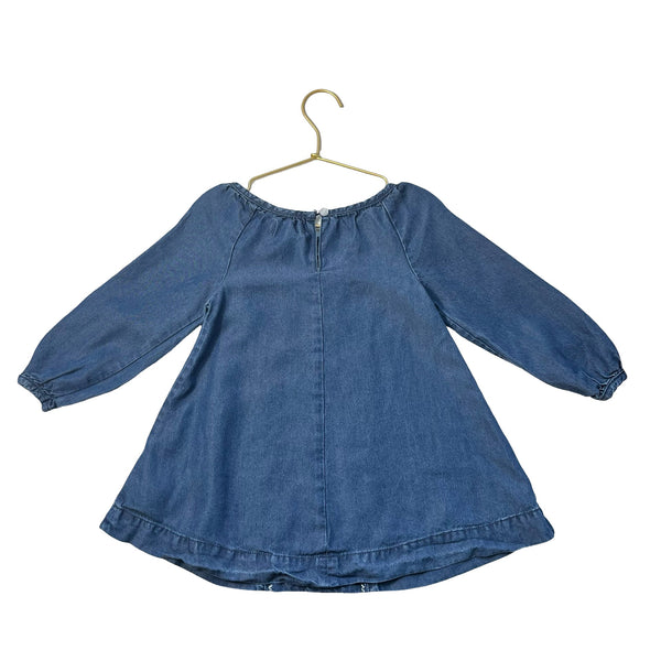 Peek Denim Embroidered Dress - Size 2T - Bounce Mkt