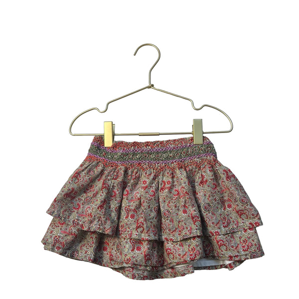 Peek Smocked Waist Paisley Ruffle Tier Skirt - Size 2T - Bounce Mkt