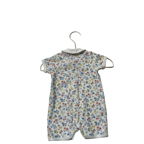 Petit Bateau Ivory Floral Romper - Size 3 Mo - Bounce Mkt