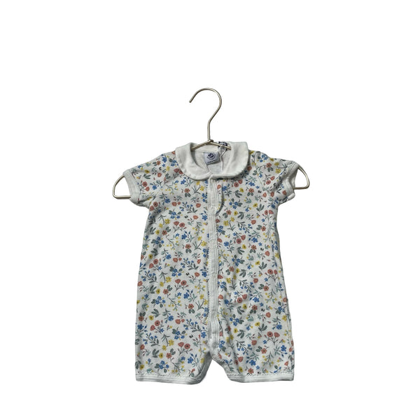 Petit Bateau Ivory Floral Romper - Size 3 Mo - Bounce Mkt