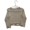 Petit Bateau Ivory & Gold Metallic Striped Gold Knit Top - Size 6A - Bounce Mkt
