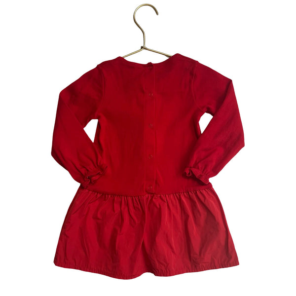 Petit Bateau Red Ruffle - Front Dress - Size 24 Mo - Bounce Mkt