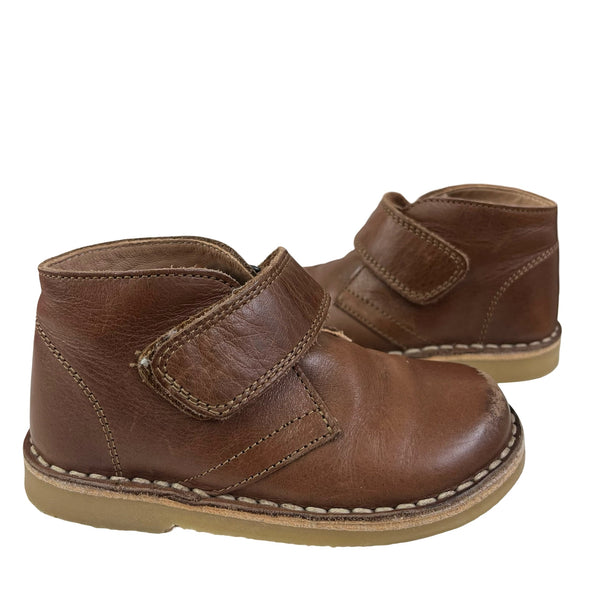 Petit Nord Brown Leather Ankle Boots - Size 24 (8) - Bounce Mkt