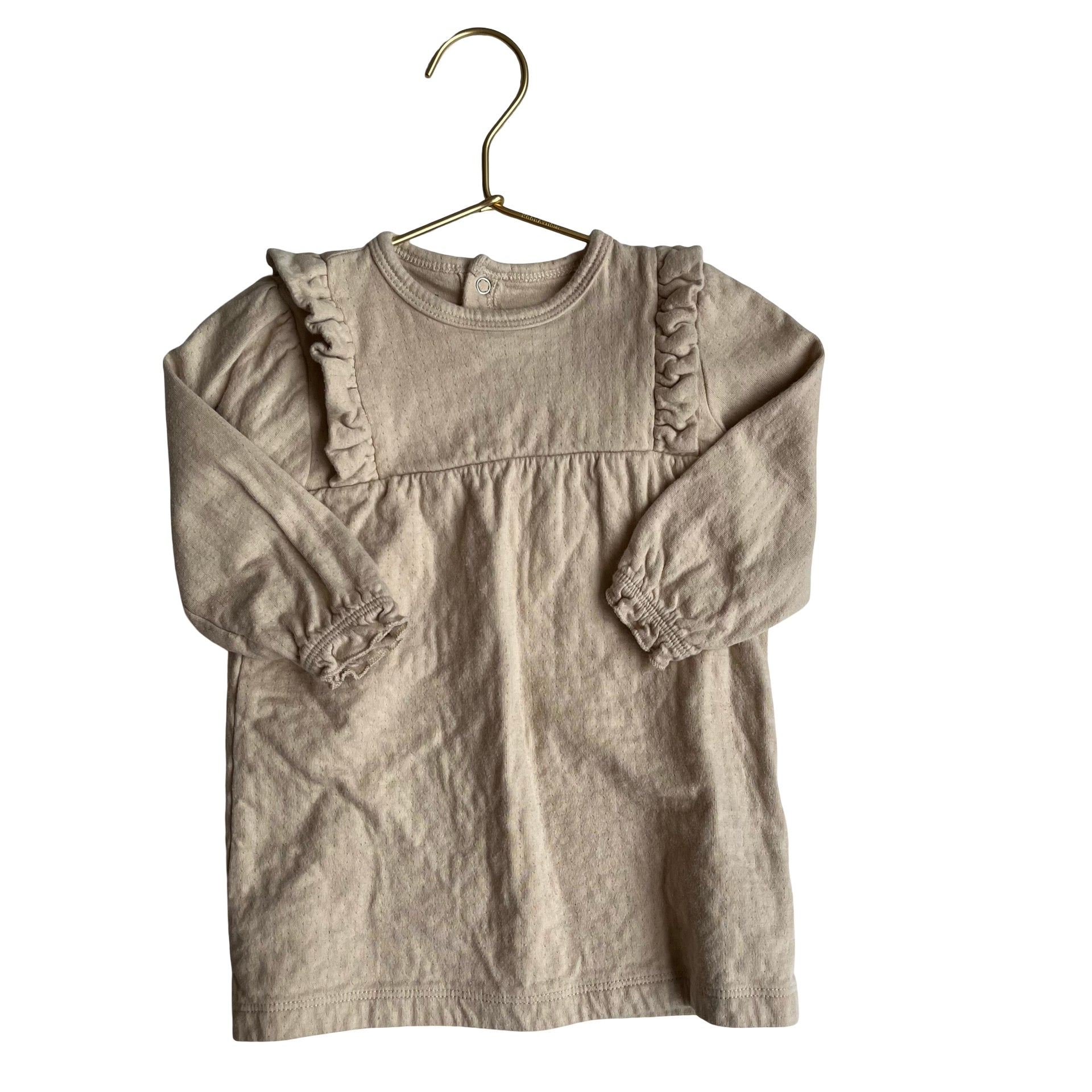 Petite Maison x NoNo Tan Cotton Dress - Size 12 Mo - Bounce Mkt