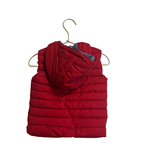Peyton & Parker Red Hooded Puffer Vest - Size 12 - 18 Mo - Bounce Mkt