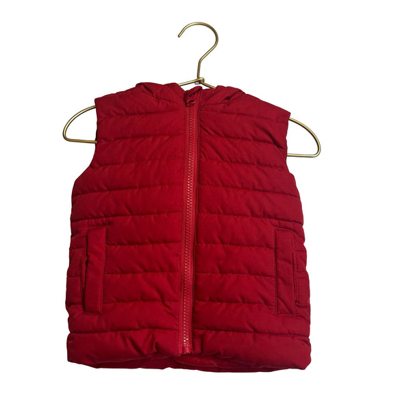 Peyton & Parker Red Hooded Puffer Vest - Size 12 - 18 Mo - Bounce Mkt