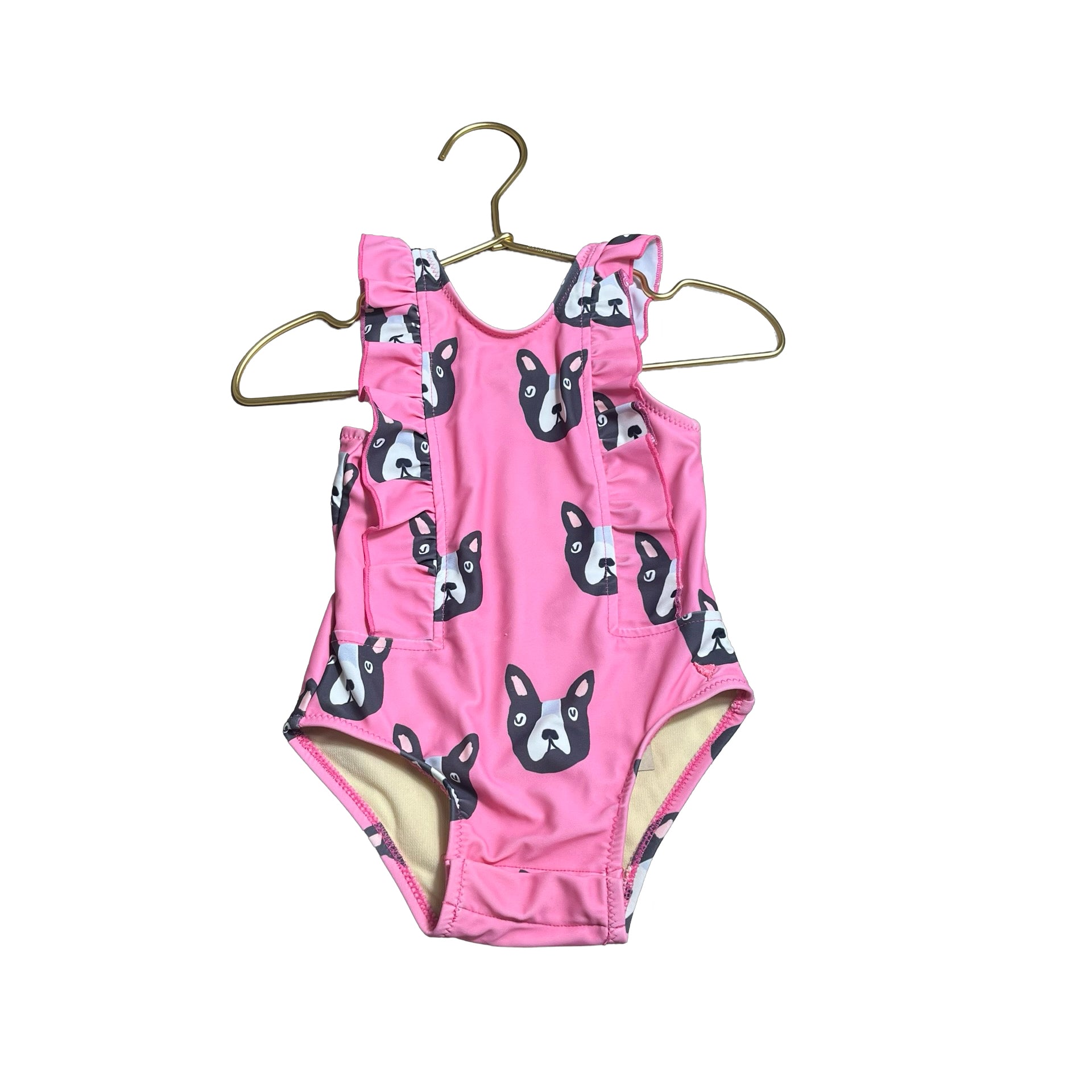 Pink Chicken Pink Dog Print Swim Suit - Size 12 - 18 Mo - Bounce Mkt