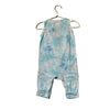 Pitusa Light Blue Tie - Dye One - Piece, Neon Green Ribbon Accent - Size 6 - 12 Mo - Bounce Mkt