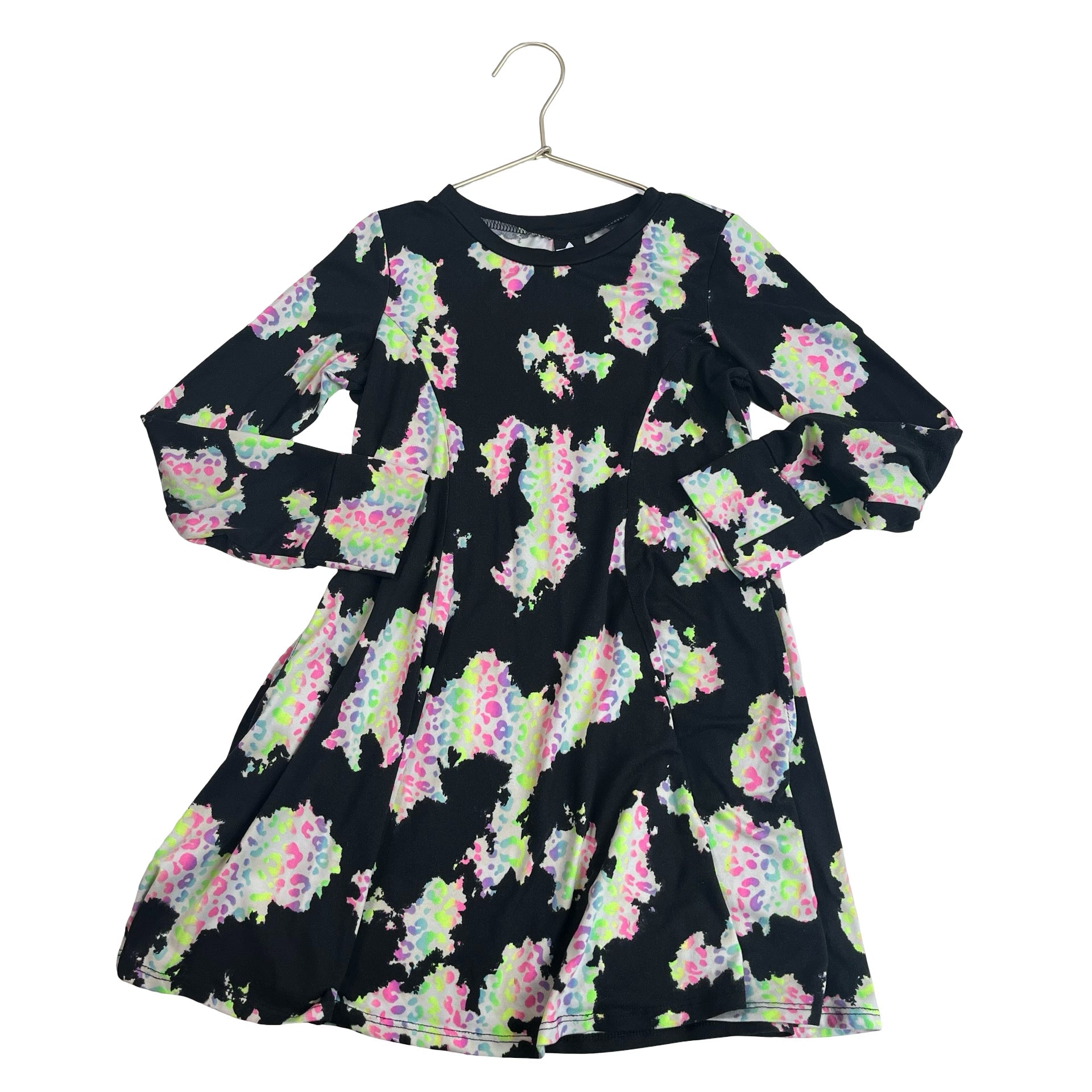 Pixie Lane Black and Animal Print Dress - Size 9/10 - Bounce Mkt