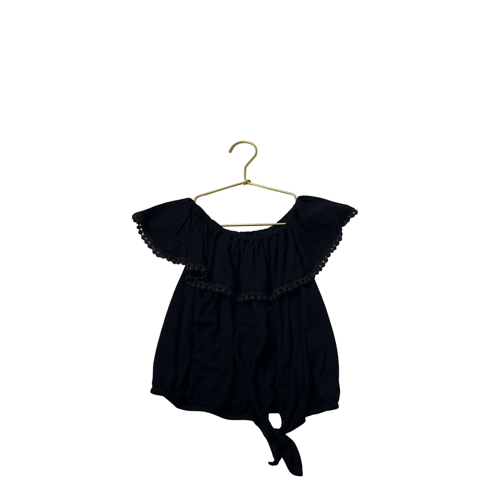 Pixie Lane Black Off - Shoulder Shirt - Size 7 - Bounce Mkt