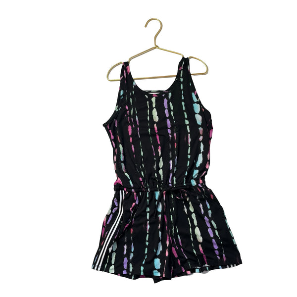 Pixie Lane Black & Pastel Tie - Dye Romper - Size 11/12 - Bounce Mkt