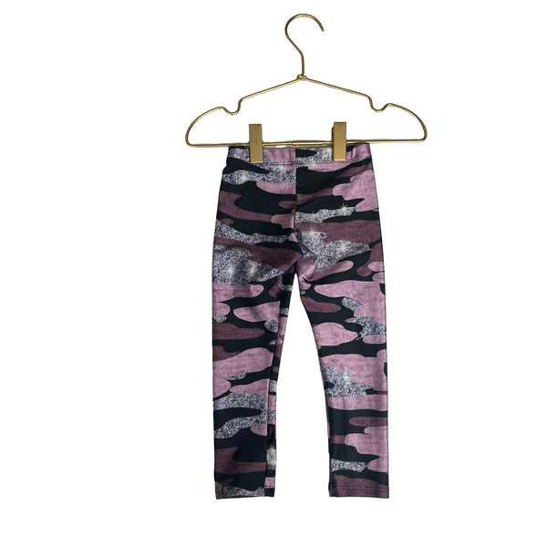 Pixie Lane Pink, Mauve, Gray & Black Camo Leggings - Size 12 - 18 Months - Bounce Mkt