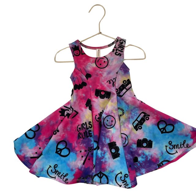 Pixie Lane Tie Dye Emoiji Dress - Size 2-3 - Bounce Mkt