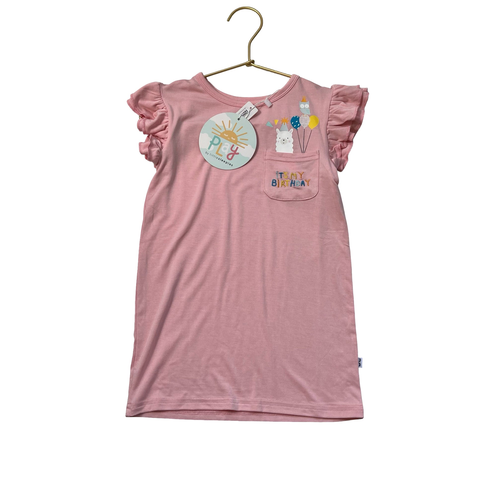 Play by Little Sleepies Pink 'It's My Birthday' Shirt with Tags - Size 6 - Bounce Mkt