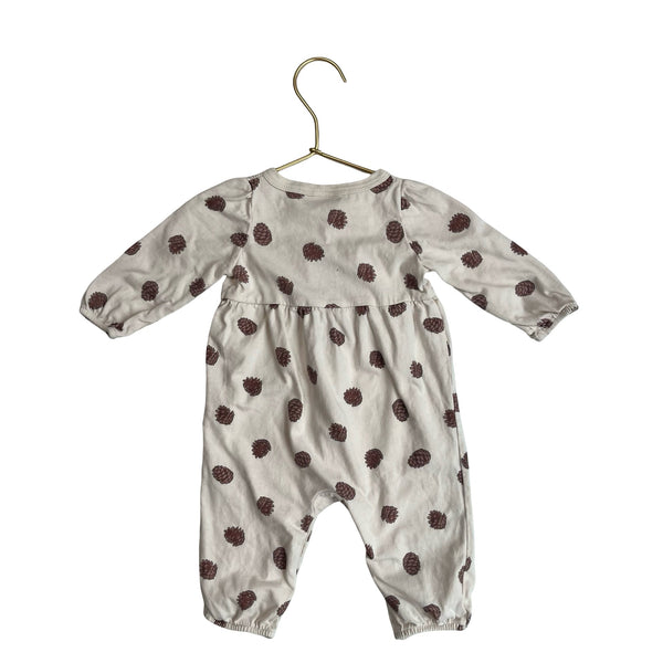 PNW Baby Ivory & Brown Pinecone One - Piece - Size 3 - 6 Mo - Bounce Mkt