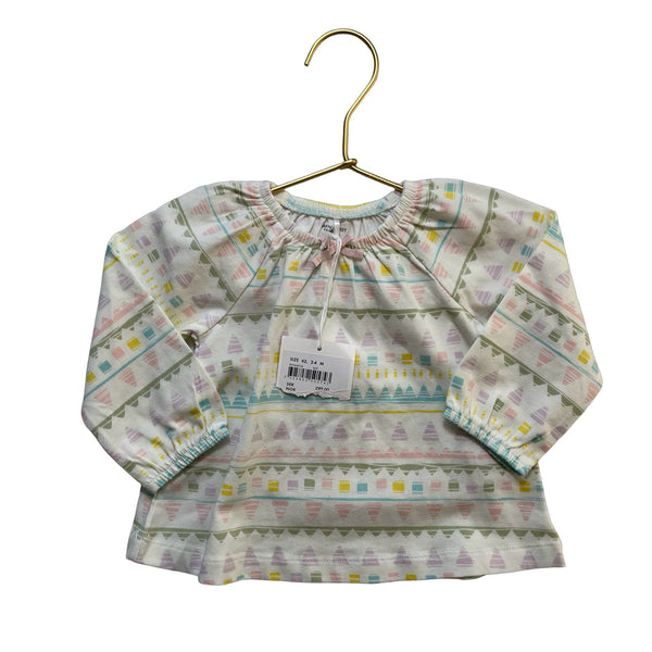 Polarn O. Pyret Pastel Pattern Shirt with Tags - Size 2 - 4 Mo - Bounce Mkt