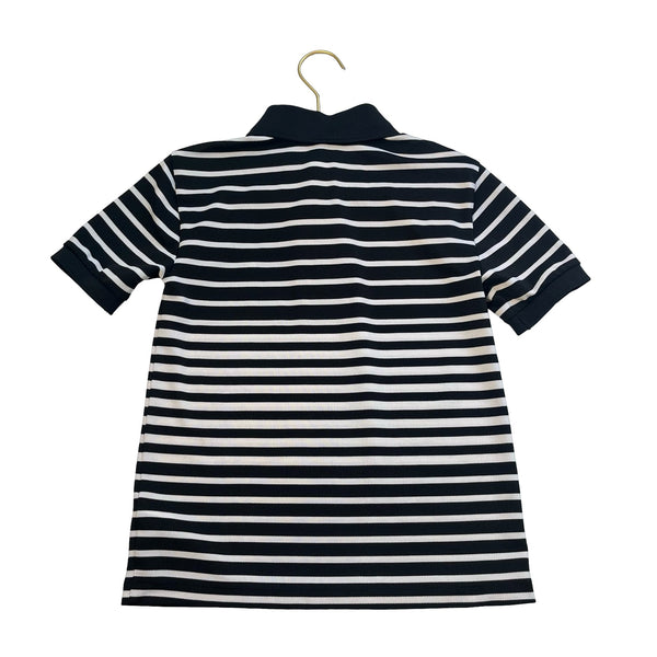 Polo Ralph Lauren Black & Ivory Stripe Lightweight Polo Shirt - Size S (8) - Bounce Mkt