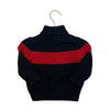 Polo Ralph Lauren Black & Red Stripe 1/4 Zip Sweater - Size 12 - 18 Months - Bounce Mkt