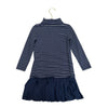 Polo Ralph Lauren Navy & White Striped Pleated Turtleneck Dress - Size 5 - Bounce Mkt