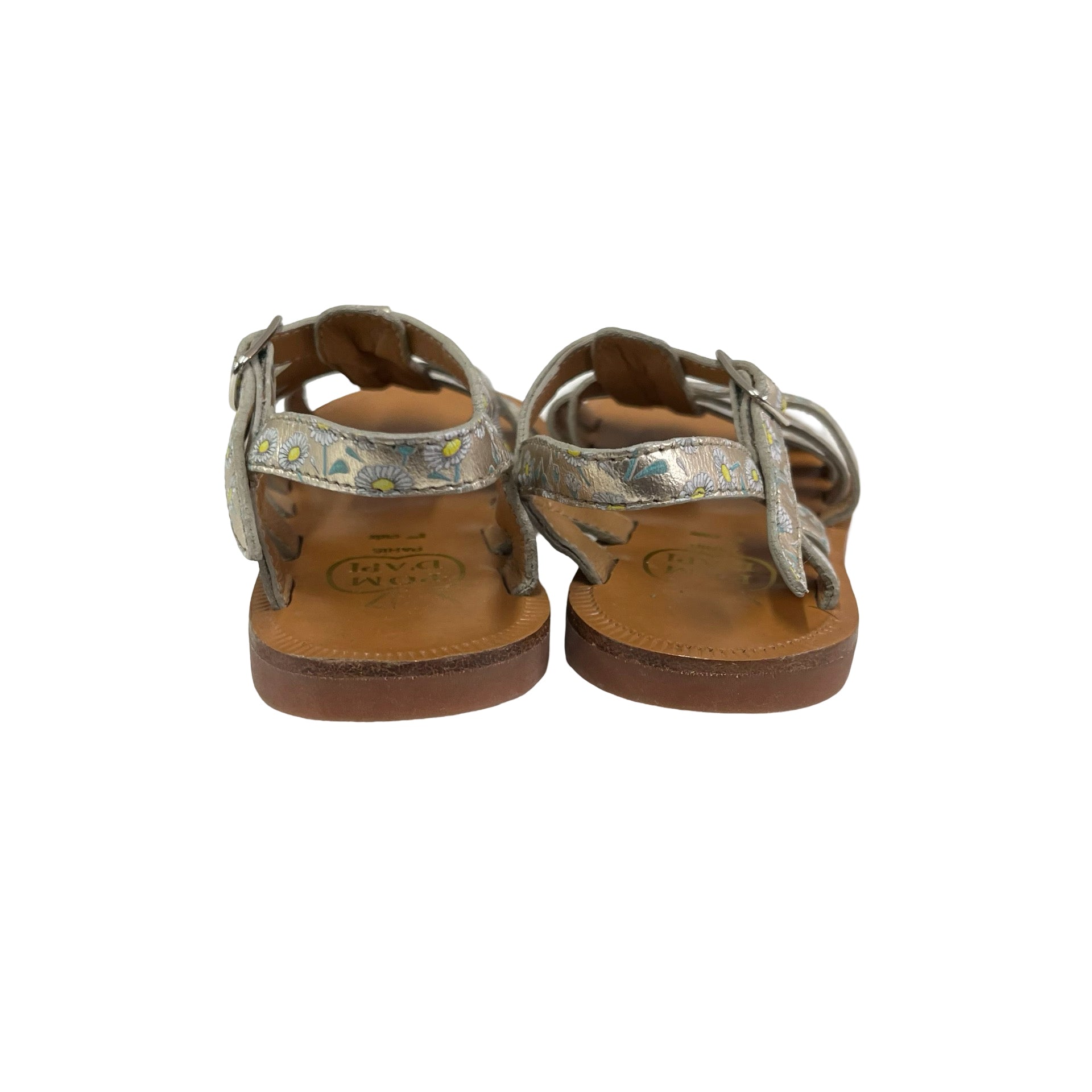 Pom D'Api Gold Floral Sandals - Size 25 (9) - Bounce Mkt