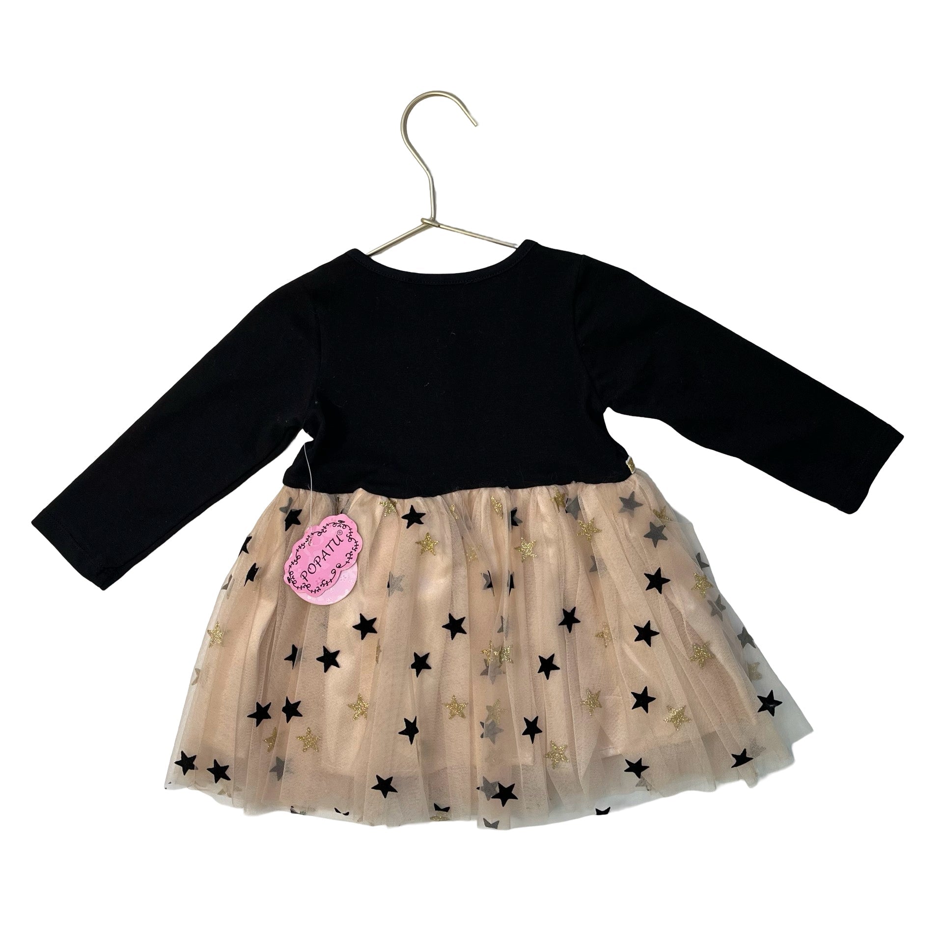 Popatu Black & Gold Star Tulle Dress with Tags - Size 12 - 18 Months - Bounce Mkt