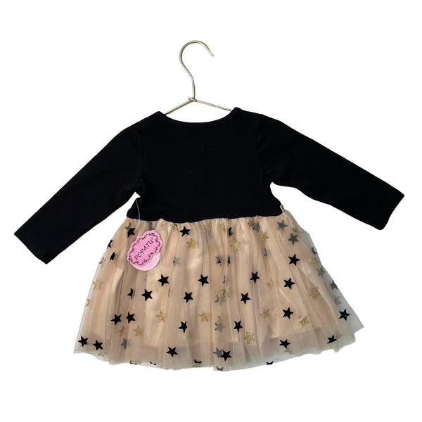 Popatu Black & Gold Star Tulle Dress with Tags - Size 12 - 18 Months - Bounce Mkt