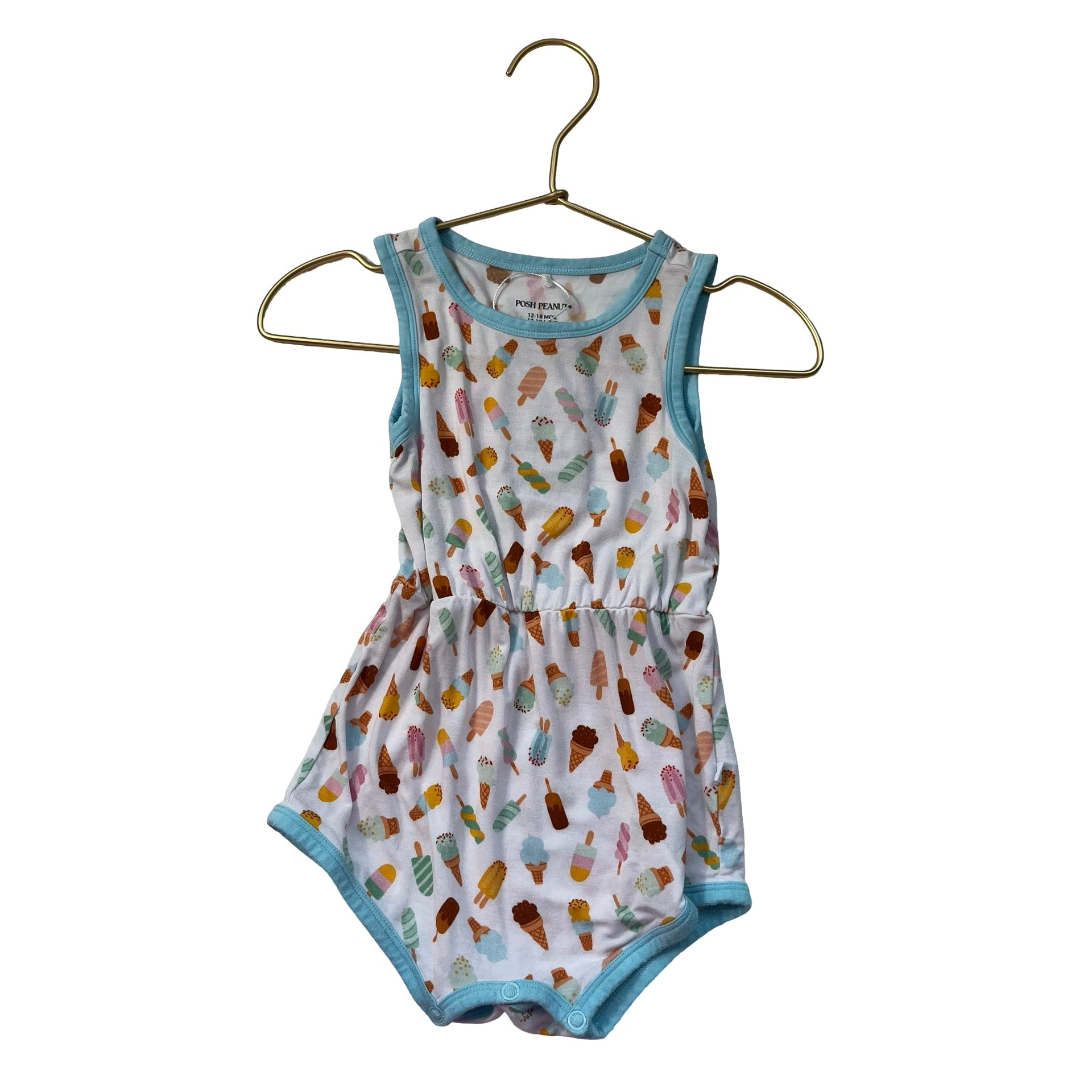 Posh Peanut Ice Cream Romper - Size 12 - 18 Mo - Bounce Mkt