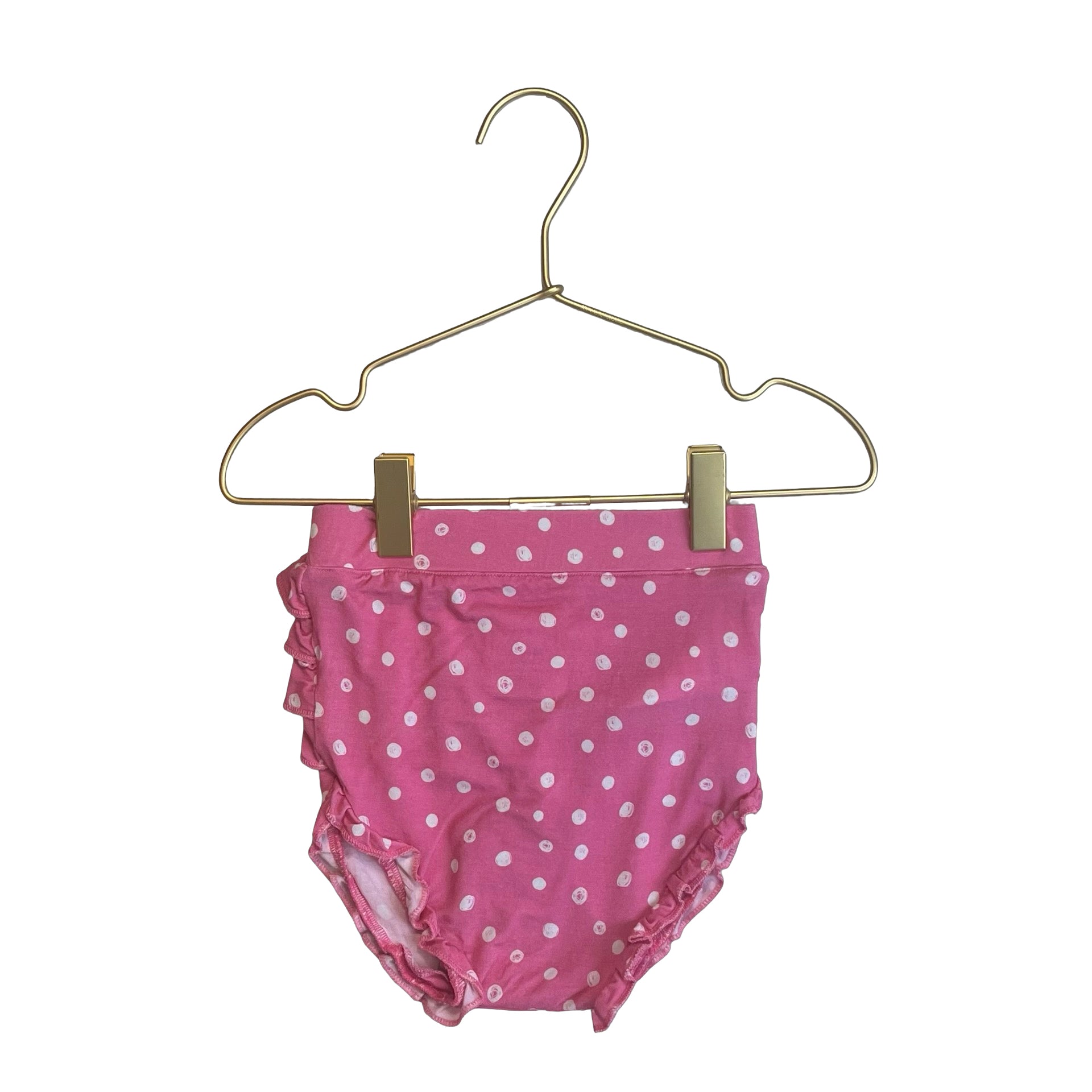 Posh Peanut Pink Dot Ruffle Bubble Shorts - Size 18 - 24 Mo - Bounce Mkt