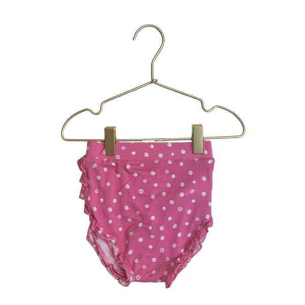 Posh Peanut Pink Dot Ruffle Bubble Shorts - Size 18 - 24 Mo - Bounce Mkt