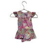 Posh Peanut Pink & Yellow Tie - Dye Short Sleeve Dress - Size 3 - 6 Months - Bounce Mkt