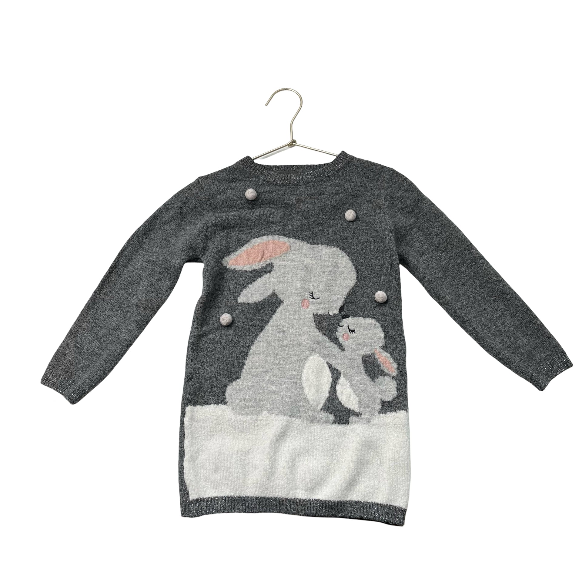 Primark Gray Bunny Sweater Dress - Size 6/7 - Bounce Mkt